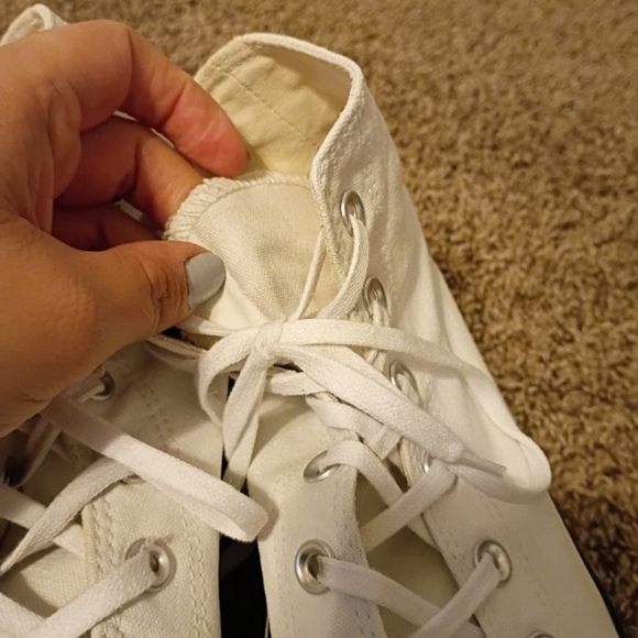 Converse Chuck Taylor All Star Lift Platform high-top sneakers in white canvas w - Picture 6 of 14